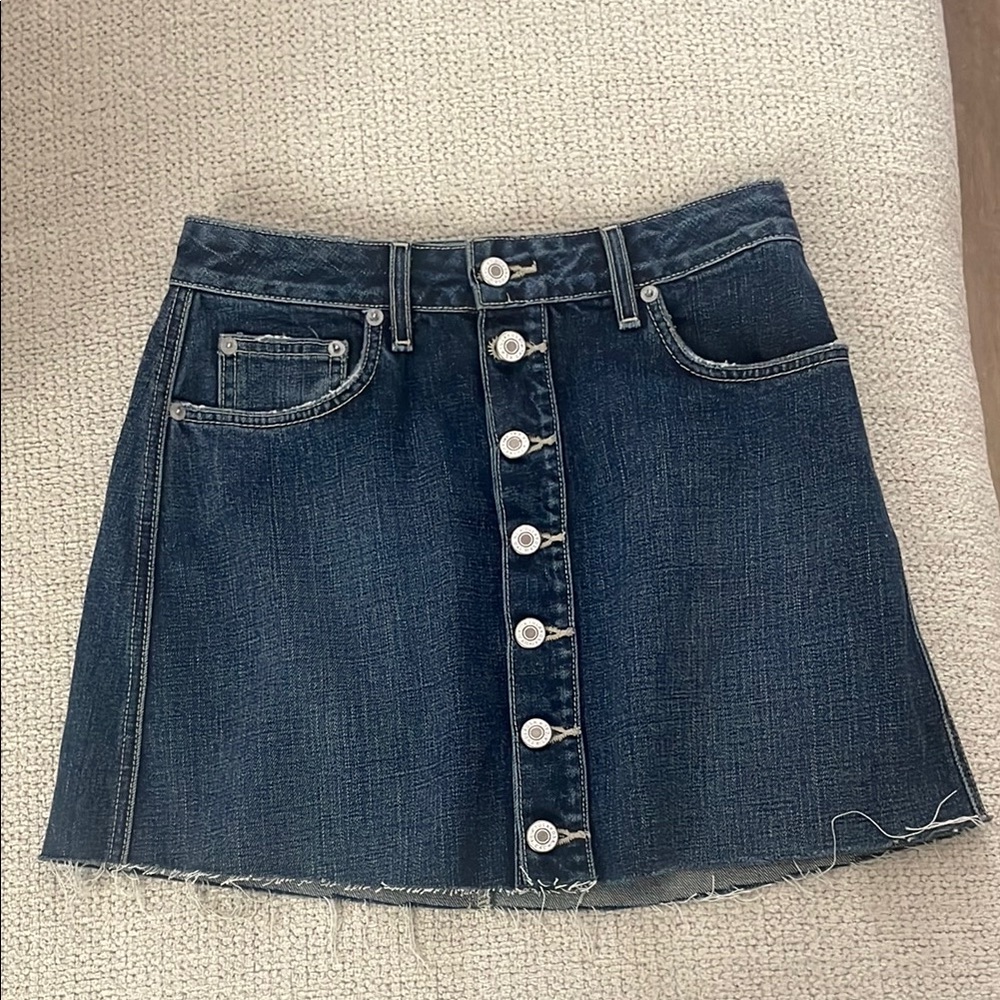 Tularosa Denim Button-Front Skirt